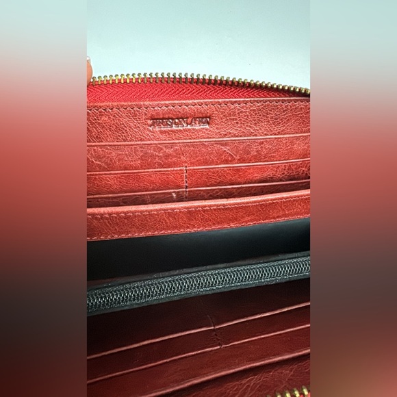 PRISON ART RED FLORAL EXCLUSIVE DESIGN WOMENS LEATHER WALLET - Picture 3 of 10